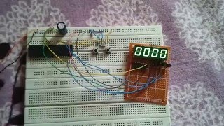 Digital Up Down counter using 7 segment display with shift register PIC18F4550 microcontroller CCS C [upl. by Naivatco]