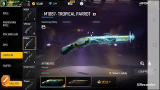 Tropical parrot m1887 skin remove kill notification 😪ff bad news😪 [upl. by Kcod]