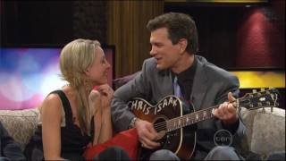 Chris Isaak serenades Carrie Bickmore on ROVE Australia [upl. by Tilford930]