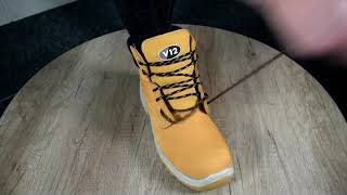 Lacing Safety Boots with the Use of One Arm [upl. by Fitting]