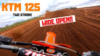 KTM 125 WIDE OPEN AT EUROPES FASTEST SAND TRACK [upl. by Ima]