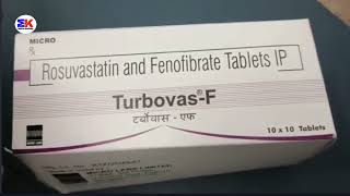 Turbovas F Tablet  Rosuvastatin and Fenofibrate Tablet  Turbovas F Tablet Uses Benefits Dosage [upl. by Dressler]