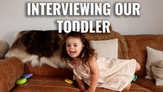 We interview our toddler her answers are hilarious lol  The HOLLINS PORTER Family [upl. by Jerold]