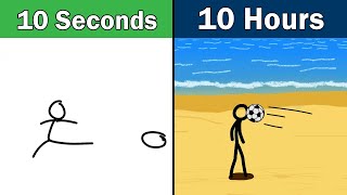 Stickman Kick Animation in 10 Seconds vs 10 Hours  flipaclip [upl. by Melony]