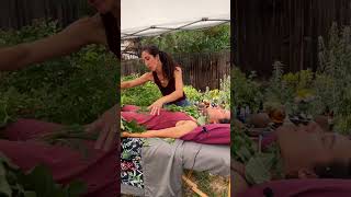 Brushing me with plants 🌿 asmr asmrvideos healing shaman [upl. by Howard]