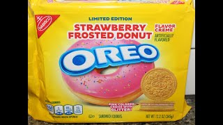 Strawberry Frosted Donut Oreo Cookie Review [upl. by Noirrad]