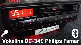 🔝 Volksline DC349 Philips Famar Som Auto Rádio Toca Fitas k7 Bluetooth original linha VW [upl. by Marten604]