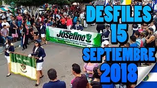 Colegio Josefino Ahuachapán El Salvador Desfile 15 de septiembre de 2018 [upl. by Sherl833]