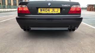 Bmw e38 740i eisenman race exhaust with xpipe [upl. by Ahsinelg]