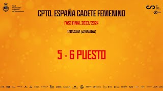 CDECadeteBM Femenino  5º  6º PUESTO [upl. by Mehcanem840]