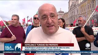 Hotelaria e Turismo em protesto [upl. by Cirdek]