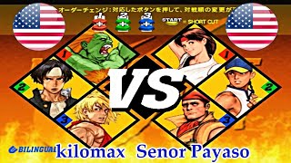 Capcom vs SNK 2 Mark of the Millennium 2001  kilomax vs Senor Payaso FT5 [upl. by Baiel]