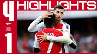 BIG WIN IN N5  HIGHLIGHTS  Arsenal vs Bayer Leverkusen 41  Zinchenko Trossard Jesus Havertz [upl. by Ladin]