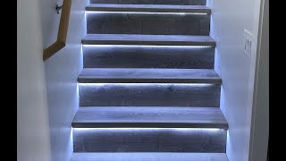 DIY LED lighting under stair treads [upl. by Ahsha534]