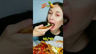 Eating pizza with pineapple 🍕🍍 mukbang asmr shorts pizza mukbang asmr [upl. by Yorled]