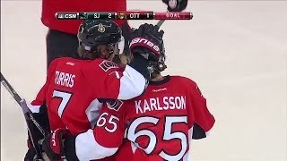 Erik Karlsson blasts goal from blue line [upl. by Newhall]