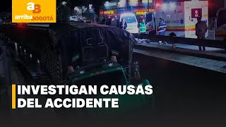 Accidente en Bogotá camión terminó dentro de un caño en Engativá  CityTv [upl. by Egni]