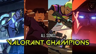 ALL VALORANT CHAMPIONS SONGS 2021  2024 [upl. by Juliette]