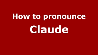 How to pronounce Claude GermanyGerman  PronounceNamescom [upl. by Arua]