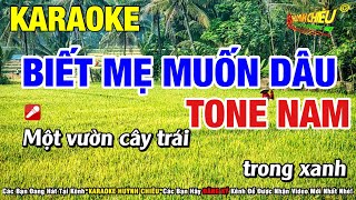 Karaoke Biết Mẹ Muốn Dâu  Tone Nam ST Ngọc Phụng  Nhạc Sống Karaoke Huỳnh Chiêu [upl. by Bock]