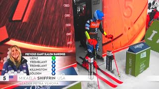 Mikaela Shiffrin  Giant Slalom  Kranjska Gora  RUN 1  2024 [upl. by Lattonia]