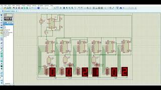 Digital Clock Using 4026 IC ll digital clock in proteus software ll engineering project [upl. by Gladine]