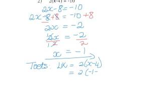 Graad 8 Algebra Vergelykings Les 5 [upl. by Avihs]