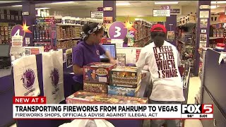 Officials warn against transporting illegal fireworks from Pahrump to Las Vegas [upl. by Inaniel]