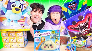 LANKYBOX TOY REVIEW BLUEY POPPY PLAYTIME FORTNITE DISNEY amp MORE TOY UNBOXING [upl. by Ansilma238]