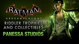 Batman Arkham Knight  Riddler Trophies  Arkham Knight HQ [upl. by Meensat440]