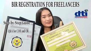 BIR Registration for Freelancers  COR and OR  Cleah Araujo Belloga [upl. by Yakcm575]