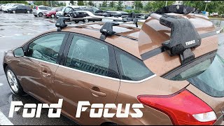 Thule Edge Wingbar Roof rack Ford Focus [upl. by Ojyllek748]