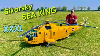 Stunning XXXL Sikorsky SH3 Sea King Royal Air Force RC Turbine Helicopter Scale 162 [upl. by Dj133]