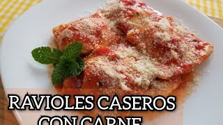 RAVIOLES CASEROS CON CARNE COCINA Y ALGO MÁS  COMIDA TIPO ITALIANA [upl. by Ottie]