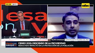 Censo 2022 “la población paraguaya crece a un ritmo más lento” afirmó gerente del MEF [upl. by Brotherson]