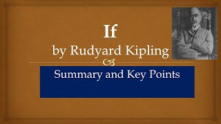 If by Rudyard Kipling Summary and key points [upl. by Luiza]