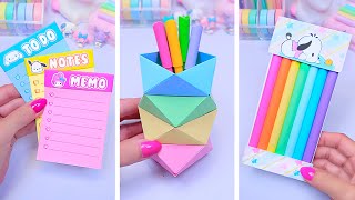 Easy paper craft ideas  Paper crafts DIY  School supplies  Back to school  Miniature crafts [upl. by Izogn]