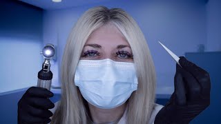 ASMR Ear Exam amp Deep Ear Skin Sampling  Otoscope Drops Picking Vinyl Gloves Typing Lid Sounds [upl. by Mensch]