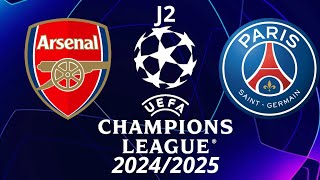 Arsenal vs PSG Ligue des Champions 20242025 2ème journée [upl. by Eimoan367]