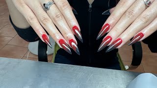 How I do ombré full set acrylic nailart  acrylic nailfill acrylicnail [upl. by Sanoj]