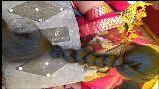 longhair auntys beautiful braid touching by unknown person in public place🥰🥰🥰 hairstyles hair [upl. by Uziel617]