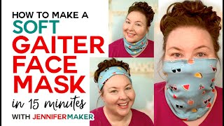 Gaiter Face Mask  Soft and Stretchy  Easy 15Minute Pattern [upl. by Ahtenak]