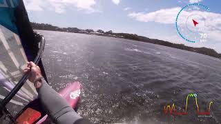 Windsurfing Australian Alpha record Mark Woodley Personal Best Alpha 2938kt GPS Team Challenge [upl. by Gainor]