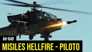 AH64D Como disparar los misiles Hellfire Piloto  DCS World [upl. by Pappas710]