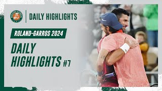 Daily Highlights 7  RolandGarros 2024 [upl. by Leima]