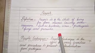 Asepsis technique by nursingstudynotes [upl. by Eelanna]