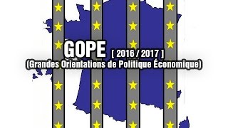 GOPE  Grandes Orientations de Politique Économique  2016  2017 [upl. by Renrag]