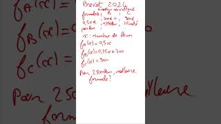 Brevet  Comparaison de fonctions par le calcul  Fonctions affines et linéaire 6c [upl. by Neeleuqcaj]