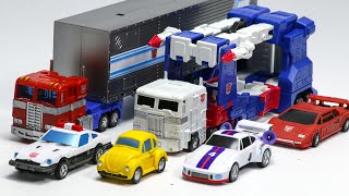 Transformers G1 Mini Optimus Prime Bumblebee Prowl Sideswipe Jazz Ultra Magnus Car Robot Toys [upl. by Angelico194]