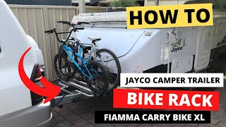 How To Install Bike Rack on Jayco Swan Camper Trailer Fiamma Carry Bike XL [upl. by Caleb]